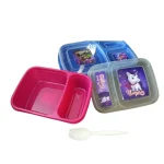 Student Large Lunch Box | 3 Compartment Plastic Tiffin Box for School & Office Use | Leak-Proof & Durable Student Lunchbox for Boys & Girls | BPA-Free Reusable Lunch Box for Kids | Eco-Friendly Plastic Lunch Box with Compartments | - Image 6