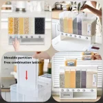 6-in-1 Cereal Dispenser – Wall Mounted Rice & Grain Storage Container, Multi-Compartment Dry Food Dispenser for Cereals, Pulses, Sugar & Snacks