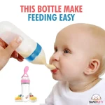 New Combo Pack 4 in 1 Baby Fruit Pacifier - Baby Silicon Spoon Feeder Best Soother - Pair of Kneepad - Best Silicone U Tooth Brush Best Tool For New born - Image 3