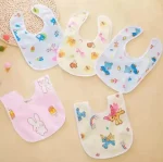 Three fancy-looking waterproof baby bibs with a plastic sheet Three-piece set of water-resistant velvet baby bibs and soft bibs made of plastic sheets for babies. - Image 4