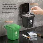 Wall Mounted Ashtray & Mini Trash Can – No-Drill Installation, Smoke-Proof & Dust-Proof Design - Image 7