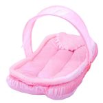 Tawakkal Mart Baby Sleeping Bed With Baby headpillow & Mosquito Net (Random colors)