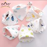 GP -Cartoon Fruit Print Baby Bibs Soft Cotton Newborn Baby Saliva Towel Triangle Feeding Bibs Kids Infant Toddler Burp Baby Stuff