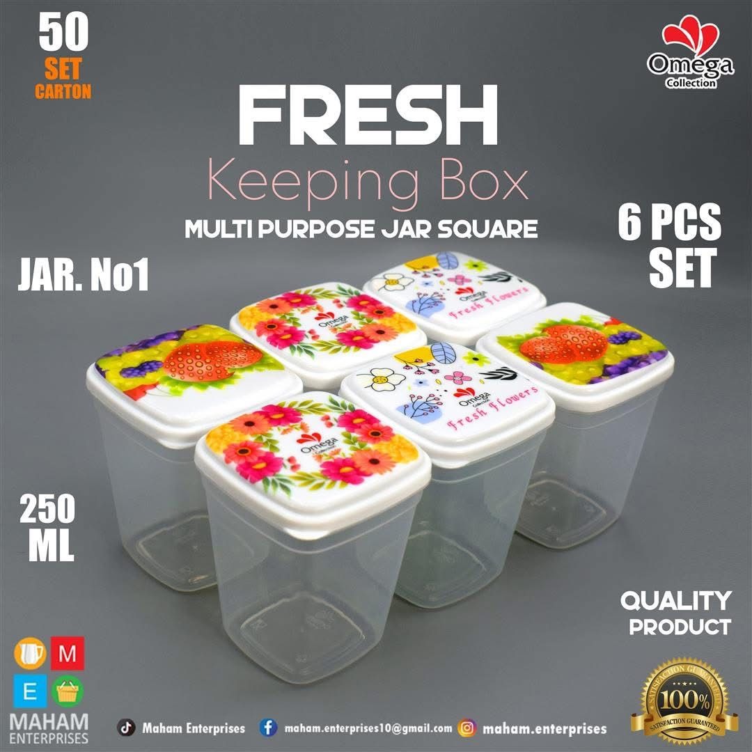 imgi_48_d918faddce2d0b61eca036642f4b16ac 6/4 Spice Jars Set | Airtight Grocery Jar for Kitchen Storage | Masala Storage Jar | Kitchen Accessories Jar | Kitchen Jar Storage | Airtight Snack Jar | Transparent Plastic Container Set | Kitchen Organizers | Grocery Jars for Pulses, Spices & More - Image 1
