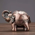 Metallic Retro Artistic Elephant Ash Tray - Image 2