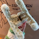 Tawakkal Mart korean style Fluffy Cute Colors Hair catcher for girls . Girls hair claw plush cute fur stylish look fashion statement hairstyle - Image 2