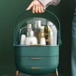 Usman's Hub - Cosmetic Box | Makeup Organizer | Waterproof Dustproof Cosmetic Storage Case | Luxury Vanity Countertop Display