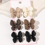 Tawakkal Mart 6 Pcs Small Mini Butterfly Claw Clips for Women Girls,Nonslip Jaw Clips for Thin Thick Hair (Beige, Khaki, Brown, Black)
