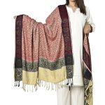 Shawl For Women Winters Kashmiri Heera Stole For Girls | 4 Side Jacquard Full Size Shawl and Muffler Mominas