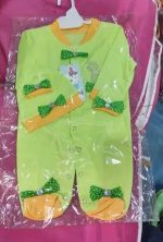 GP TURKISH SOFT BUTTERFULLY ROMPER - 0 TO 6 MONTH - Full Sleeve - Green[RANDOM COLOUR+RANDOM DESIGNS]