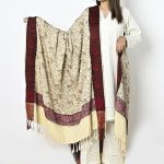 Shawl For Women Winters Kashmiri Heera Stole For Girls | 4 Side Jacquard Full Size Shawl and Muffler Mominas