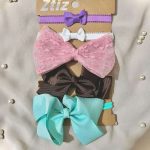 GP 4 pcs Bowknot Headbands. Bow headband For Girls kids. Solid color headbands. Newborn Baby Headbands. Soft heandbands. Big bow. Elastic Bow bands