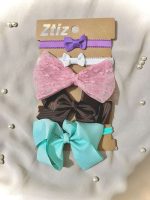 GP 4 pcs Bowknot Headbands. Bow headband For Girls kids. Solid color headbands. Newborn Baby Headbands. Soft heandbands. Big bow. Elastic Bow bands