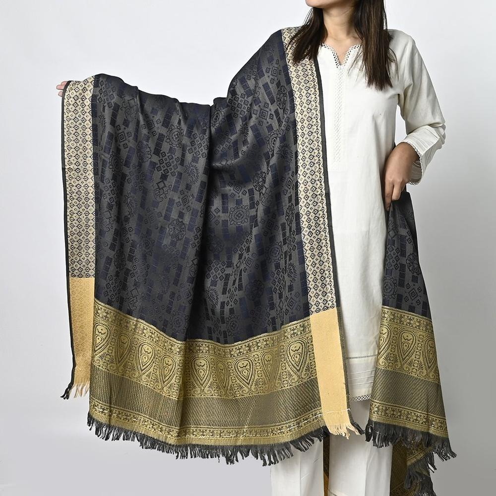 imgi_51_f0703ae53ad19a5fb348f86dca21b6a4 Shawl For Women Winters Kashmiri Heera Stole For Girls | 4 Side Jacquard Full Size Shawl and Muffler Mominas - Image 1