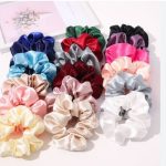 Tawakkal Mart 5 pcs Silk Satin Scrunchies For girls Hairs & Hand High Quality Hair Tie Elastic Band