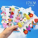 Tawakkal Mart -1/2/4/6/8/10 PCS Children Hair Accessories Baby Hair Clips PINK Girls Hairgrips Cute Rainbow Kids Hairpins