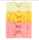 3Pcs Newborn Baby Headband Soft Bows Elaastiic Headbands Hair Band Kids Turban Hair Accessories