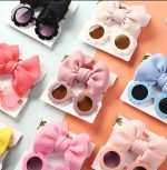Tawakkal Mart 2pcs Baby Headband+Sunglasses Set Princess Girl Big Bow Hair Band Sunflower Glasses Kids