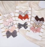 5Pcs/set Print Bows Baby Headbands for Children Elastic Baby Girlss Turban Kids Hair Bands Headwrap Newborn Hair Accessories