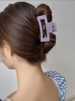 Tawakkal Mart Set of 4 Rectangular Hair Clips - Solid Color, Elegant, Non-Slip Hair Clips for All Hairstyles. Perfect for Ladies. By Tawakkal Mart