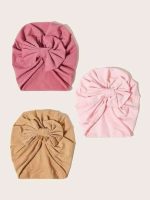 GP Pack of 3 Turban cap for baby girl hair bands