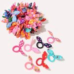 GP12Pcs Baby Girls Bow Hair Ring Rope Elastic Hair Rubber Bands Hair Accessories for Kids Hair Tie Ponytail Holder Headdress