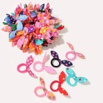 GP12Pcs Baby Girls Bow Hair Ring Rope Elastic Hair Rubber Bands Hair Accessories for Kids Hair Tie Ponytail Holder Headdress
