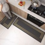 Dazzin - 2pcs Kitchen Runner Mat Non Slip Super absorbent Bedroom Long Bedside Area Rug Soft Washable Carpet Bathroom Entrance Doormat - Image 4