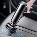Portable Car Hoover, 120 W Cordless Handheld Vacuum Cleaner, 9000 Pa Rechargeable Car Vacuum with 3 Function Brush Head, Clean and Operation Easily, for Crevices of Car Home Office, Window