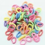 Tawakkal Mart-PACK OF 100Pcs/lot Colorful Rubber Baby Girls Hair Rope Hair Holders Elastics Children Kids Ponytail Holders Baby Girl Hair Accessories