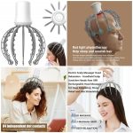 Electric Scalp Massager,Portable Octopus Head Massager with 12 Massage Claws, Growth and Stress Relax Deep