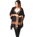 Shawl For Women Winters Kashmiri Heera Stole For Girls | 4 Side Jacquard Full Size Shawl and Muffler Mominas