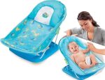 Tawakkal Mart Baby Bather Safety Bath Support Seat Multi-Functional Baby Bath Chair without Head Pillow Foldable Bather For Babies