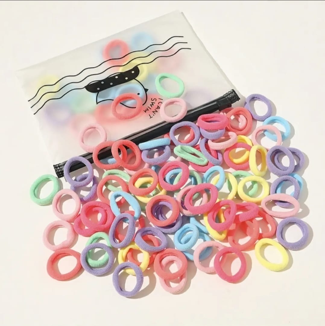 imgi_53_8d966f26767e4e36c4470aacdb7ba719 Hair Ties Pony Poni for girls , ladies , women - 40 pieces - Multicolors - Small Size - Image 1