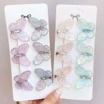 GP 6 pcs Butterfly clips. Cute butterfly Hair claw clips. Mini clips. Fairy wings hai pins. Girls hair accessories