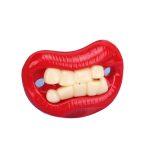Tawakkal Mart 1 Pcs Mouth Pacifier Funny teeth - Soft Laughing Red Lip Pacifiers for Babies Kids Child Soother Accessories