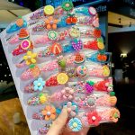 Tawakkal Mart 12PCS/Set Girls Cute Colorful Cartoon Flower Fruit Hairpins Kids Hair Ornament Headband Hair Clips Fashion Hair Accessories