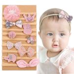 GP pack of six hair bands for new born and baby girls cute hair bands for photography