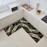 Dazzin - 2pcs Kitchen Runner Mat Non Slip Super absorbent Bedroom Long Bedside Area Rug Soft Washable Carpet Bathroom Entrance Doormat - Image 5