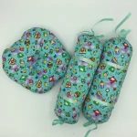 GP Newborn Baby 3 Pcs Pillow Set - 1 Headshaper Pillow and 2 Sided Cushions Bolsters Best For Head Making Crib Bedding Bed Cot Infant Newborn Toddler Sleeping Pillows Set Gaddi Sleeping Bag Carry Nest Bassinet Gift Present