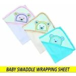 GP Infant Baby Hooded Wrapping Sheet Hoodie Newborn baby wrap sheet Pack OF 3[RANDOM COLOUR+RANDOM DESIGNS]