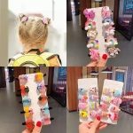 Tawakkal Mart -1/2/4/6/8/10 PCS Children Hair Accessories Baby Hair Clips PINK Girls Hairgrips Cute Rainbow Kids Hairpins By Tawakkal Mart
