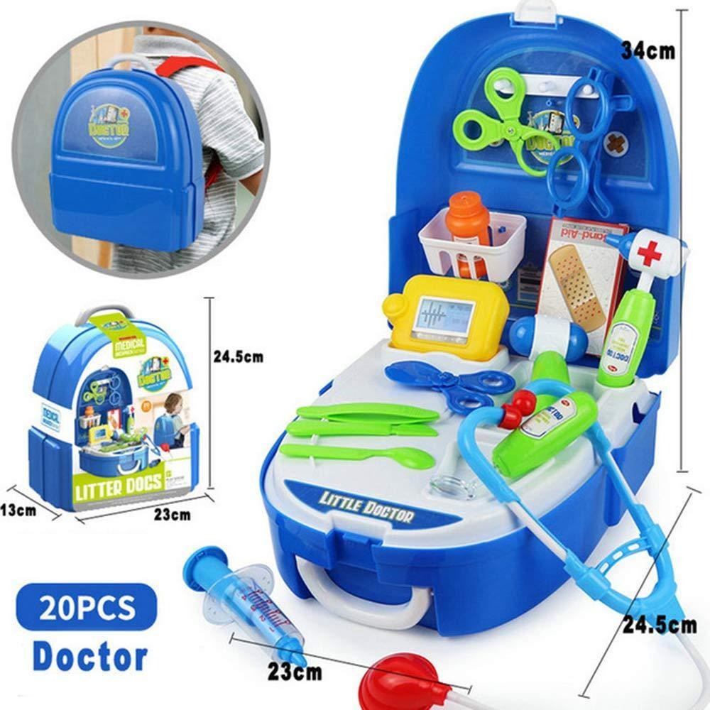 imgi_54_07b202398c4c7093967a7577470cd24b 20 Pieces Pretend Play Dr Toys Backpack Birthday Gift Playset BY T.O.S - Image 1