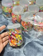 hair rubber jar for kids and girls(mix multi colours)
