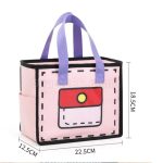 Insulated Lunch Bag 3D Cartoon Waterproof Oxford Fabric Thermal Lunch Box Tote with Aluminum Foil | Cute Portable Cooler Bag for Kids, Boys, Girls & Adults | School, Picnic, Office Food Carrier | Smart collecion