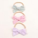 3Pcs/Set Leopard Bows Newborn Baby Headband Soft Elastic Girls Hairband Cute Kids Headwear Baby Hair Accessories