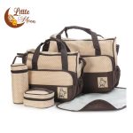Tawakkal Mart 5 Pcs Baby Diaper & Mother Bag Baby Shoulder Diaper Bags Durable Nappy Bag Mummy Mother Baby Bag
