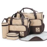 Best Quality 5 in 1 Imported Multi-Functional Waterproof 5 Pieces Mother Mummy Maternity Portable Nappy Bag Baby Bag For Mom Diaper Bag Tote Baby Shoulder Nursing Bag for Baby Care Travel Bag