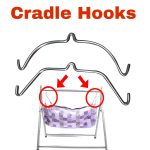 Tawakkal Mart Baby Cradle set of 2 Hooks High Quality Jhula kunday Metal cradle hooks (Grey , and Brown ) available in 2 Colors