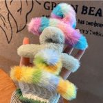 Tawakkal Mart Fluffy Colors Hair catcher for girls . Girls hair claw plush cute fur stylish look fashion statement hairstyle